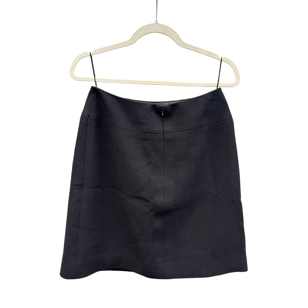 Vintage CHANEL BOUTIQUE Black Wool A-Line Mini Skirt Fall 1997 Collection 40 6 8 - Picture 4 of 9